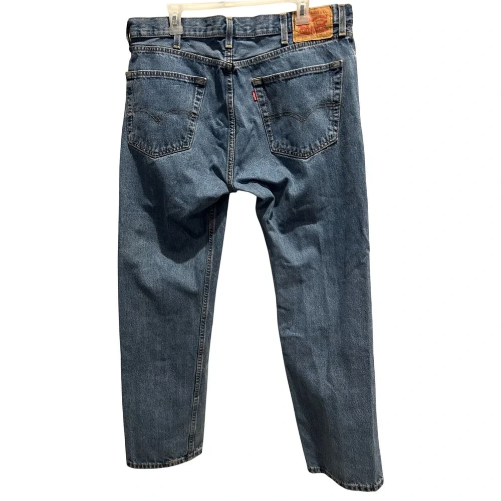 Levi's 505 Regular Fit Jeans 38x32 Men's Blue Medium Wash Straight‎ Leg Denim